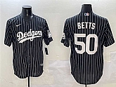 Men's Los Angeles Dodgers #50 Mookie Betts Black Cool Base Stitched Jersey,baseball caps,new era cap wholesale,wholesale hats